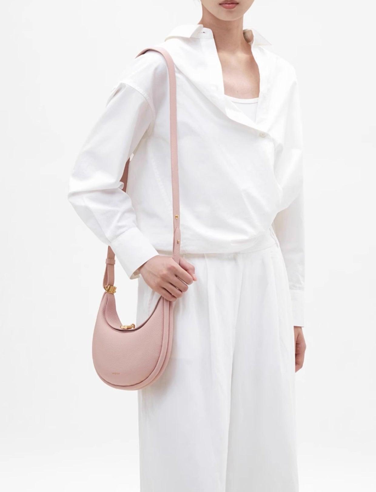 Fashionable And Changeable Cowhide Moon Bag (MAC069)