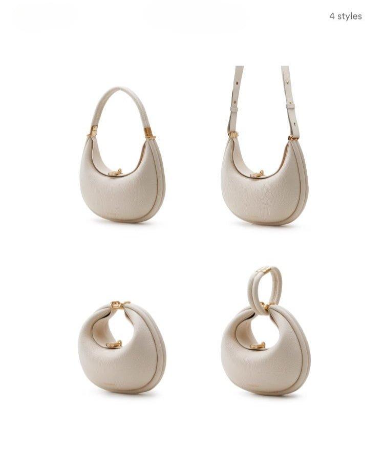 Fashionable And Changeable Cowhide Moon Bag (MAC069)