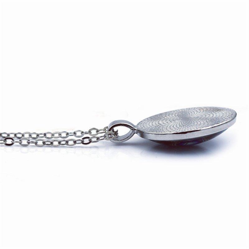 MAC076 Time Gem Palestine keffiyeh Anti-War Peace Pendant Necklace