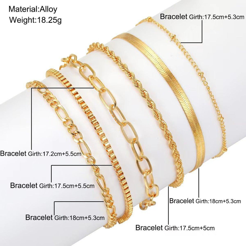 MAC092 Bohemian Minimalist Metal Multi-Layer Bracelet