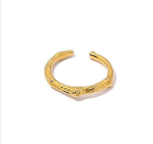 MAC094 High Color Retention Vacuum Eelectroplating Retro Simple Ring