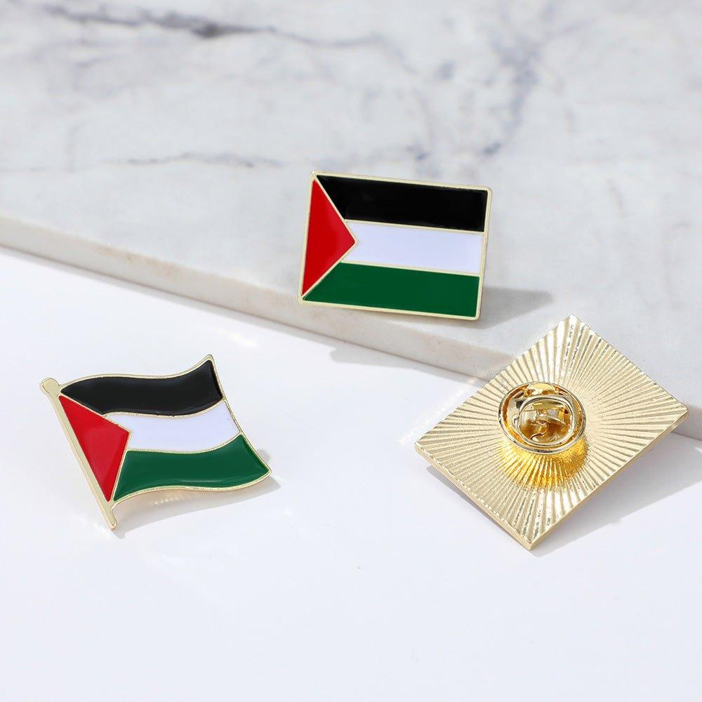 MAC105 Free Palestine flag Keffiyeh pin