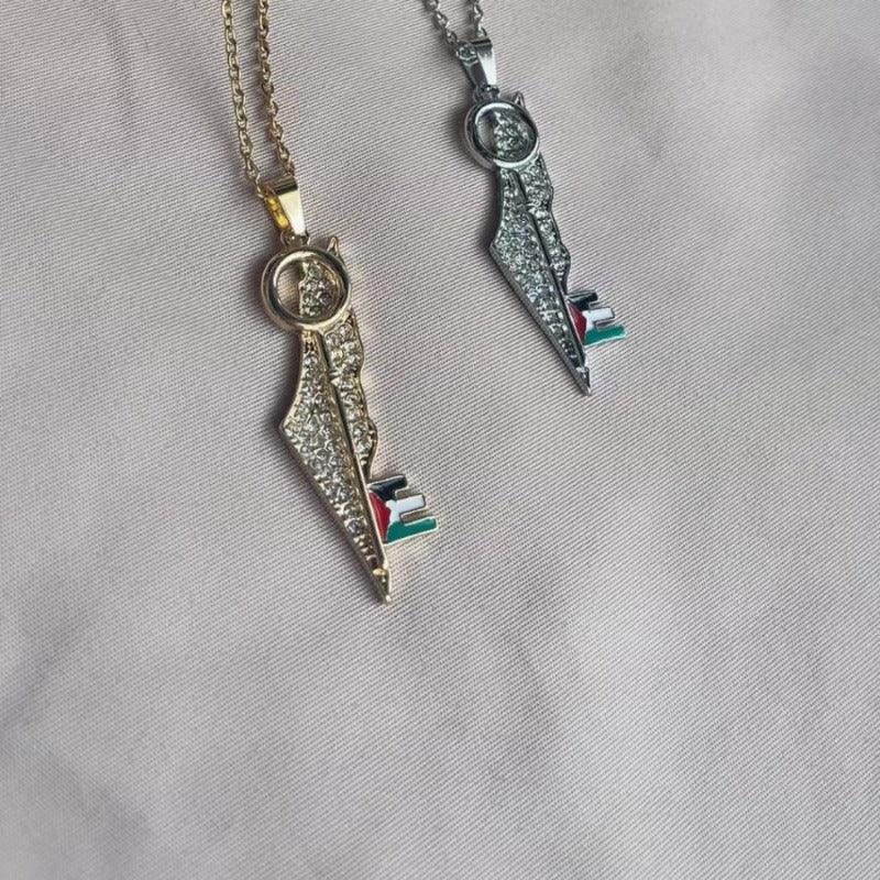 MAC110 Stainless Steel Palestine Keffiyeh Necklace