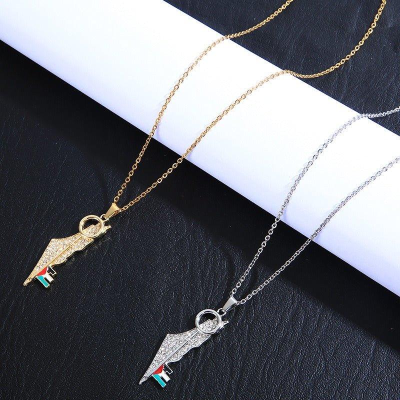 MAC110 Stainless Steel Palestine Keffiyeh Necklace