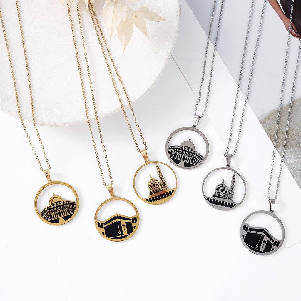 MAC111 Stainless Steel Masjid Pattern Necklace