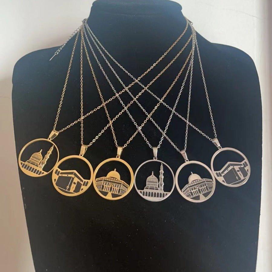 MAC111 Stainless Steel Masjid Pattern Necklace