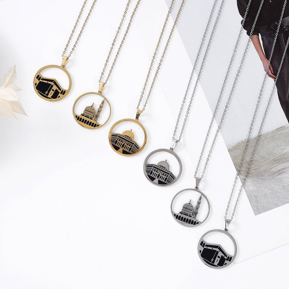 MAC111 Stainless Steel Masjid Pattern Necklace