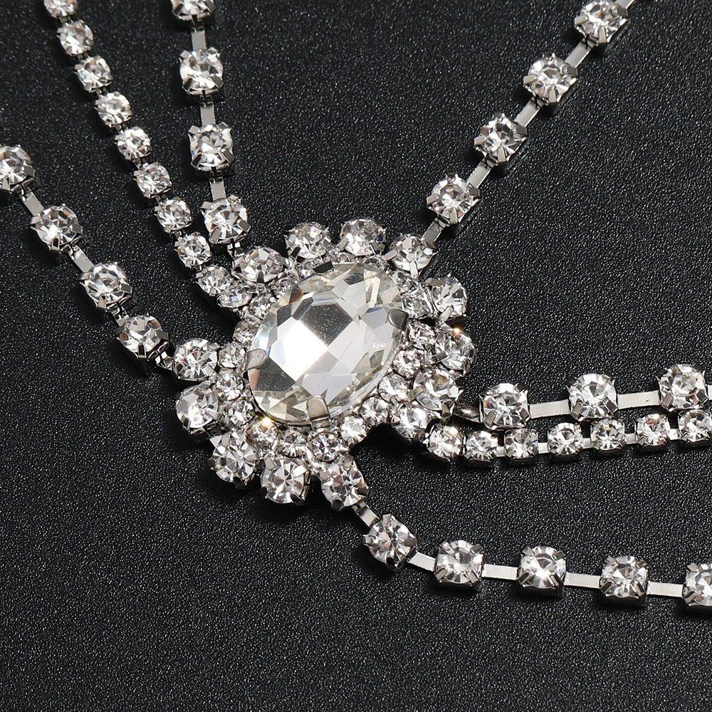 Stylish Multi-layered Rhinestone Tassel Forehead Headpiece(MAC151)