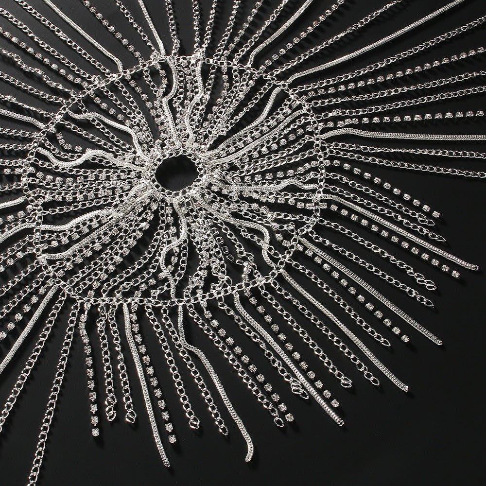 MAC153 High-end Tassel Rhinestone Hair Chain