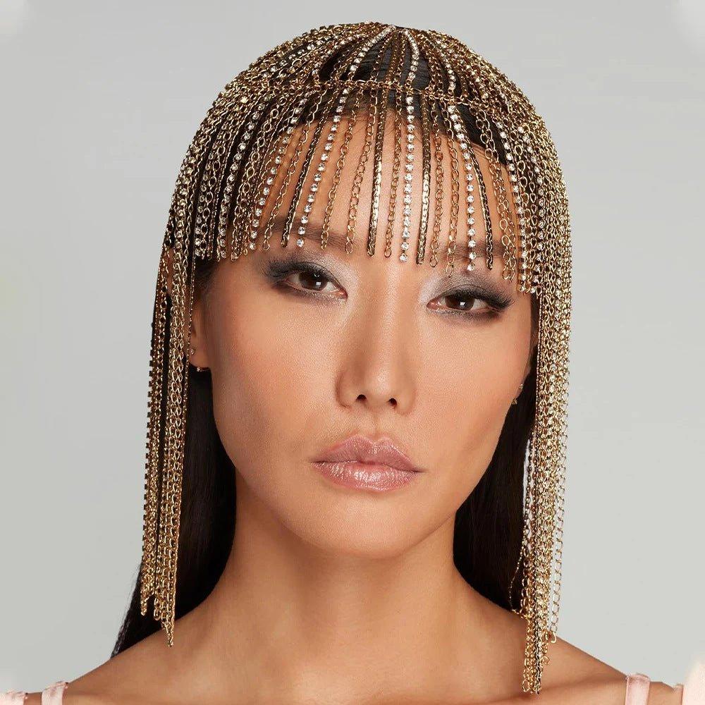 MAC153 High-end Tassel Rhinestone Hair Chain