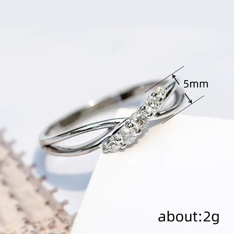 MAC162 Simple Micropaved Cross Hollow Ring