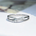 MAC162 Simple Micropaved Cross Hollow Ring
