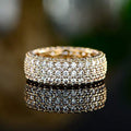 MAC164 Multi-Layered High-End Super Sparkling Full Diamond Ring