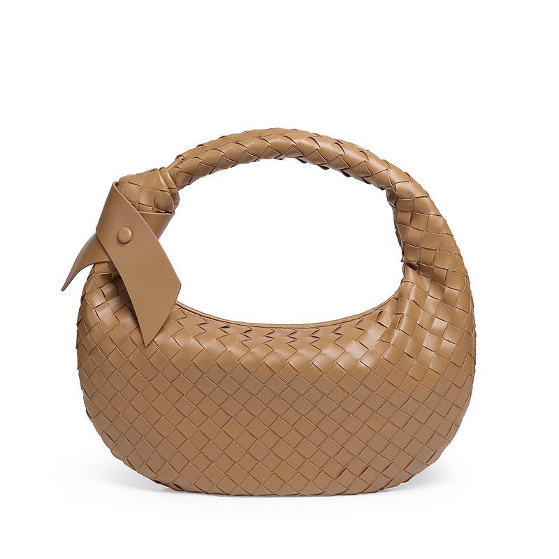 MAC168 Simple And Sstylish Woven Leather Handbag(No bow)