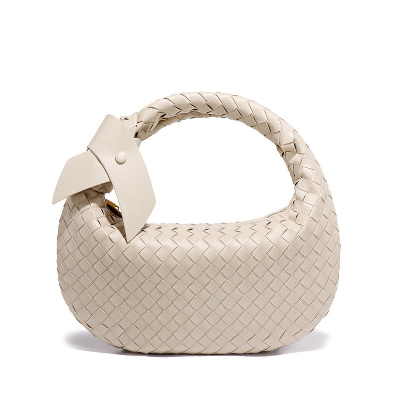 MAC168 Simple And Sstylish Woven Leather Handbag(No bow)