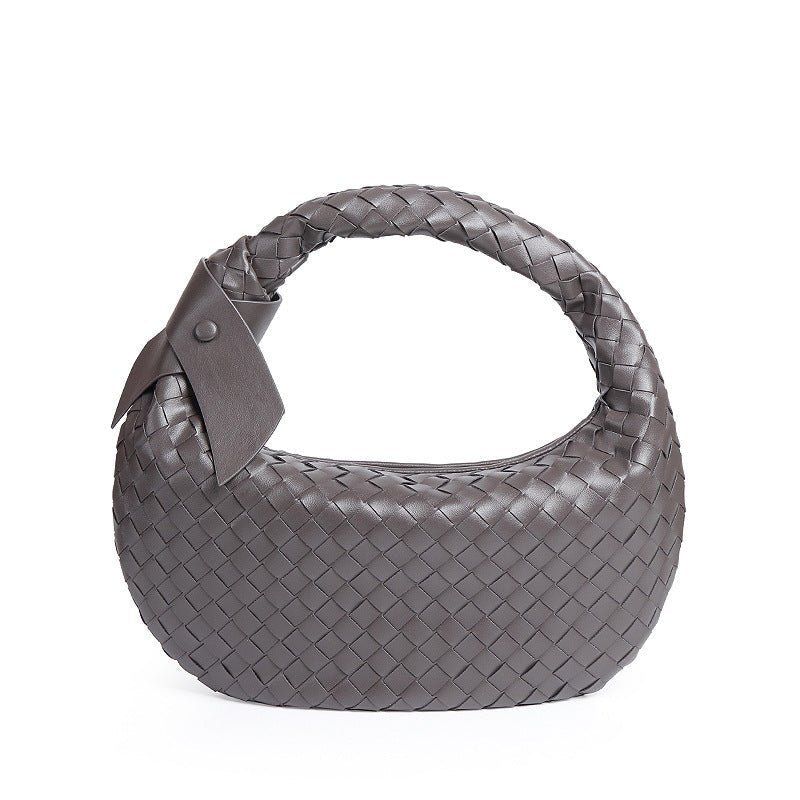 MAC168 Simple And Sstylish Woven Leather Handbag(No bow)