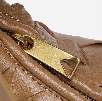 MAC168 Simple And Sstylish Woven Leather Handbag(No bow)