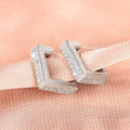 Micropaved Diamond Super Flash Geometric High-End Earrings(MAC190)