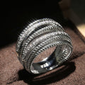Crossed Zirconia Ring(MAC192)