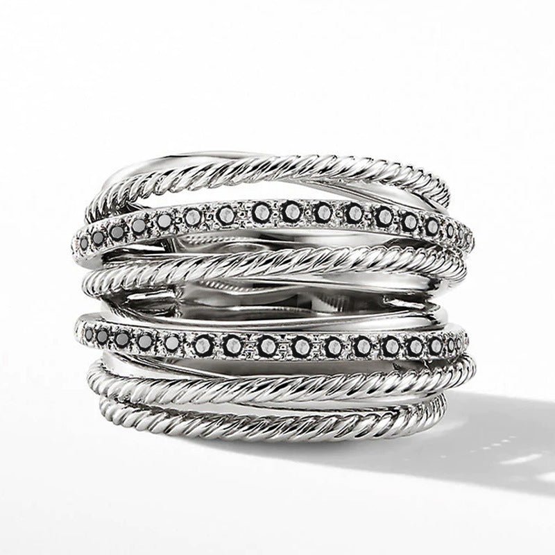 Crossed Zirconia Ring(MAC192)