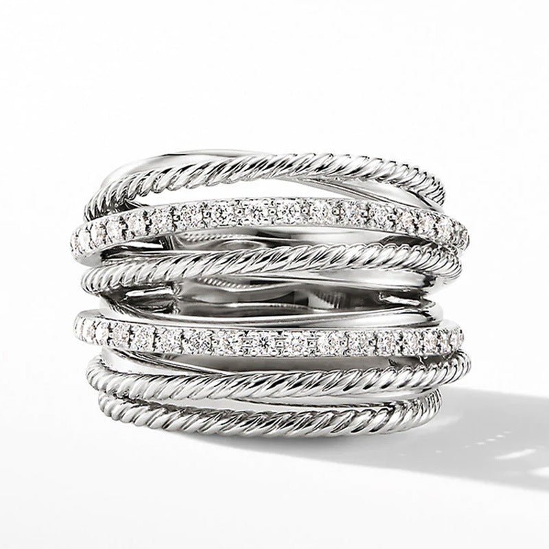Crossed Zirconia Ring(MAC192)