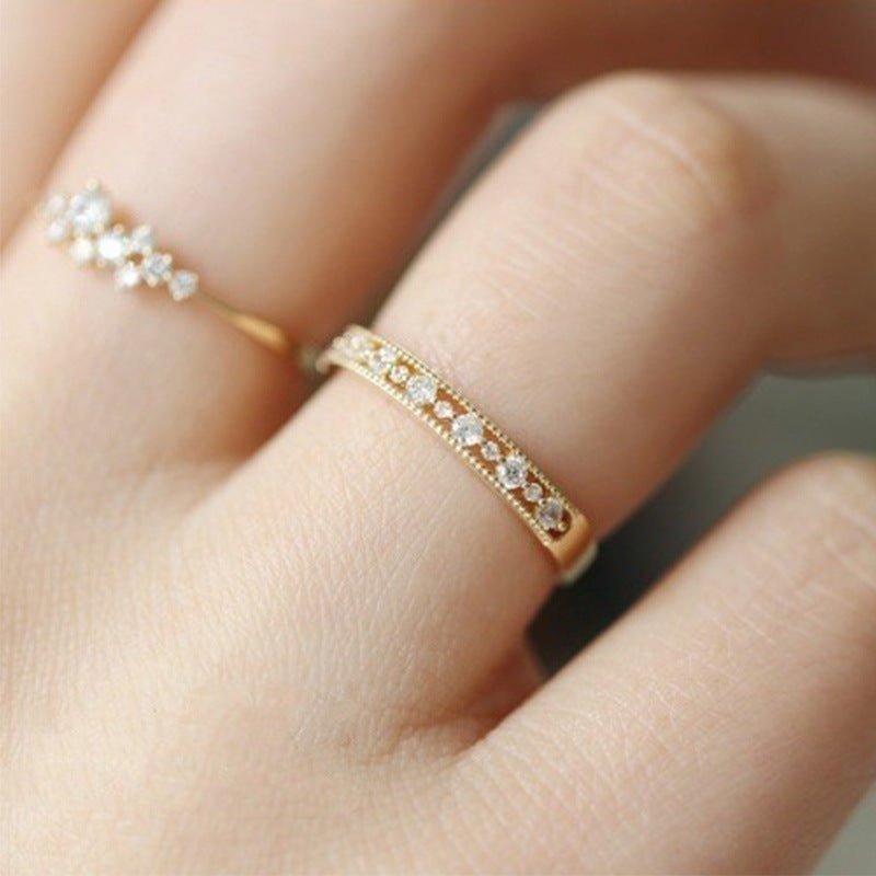 Light Luxury Palace Style Hollow Carved Lace Ring(MAC193)