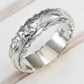 14k Yellow Gold Floating Engraved Rose Ring(MAC195)