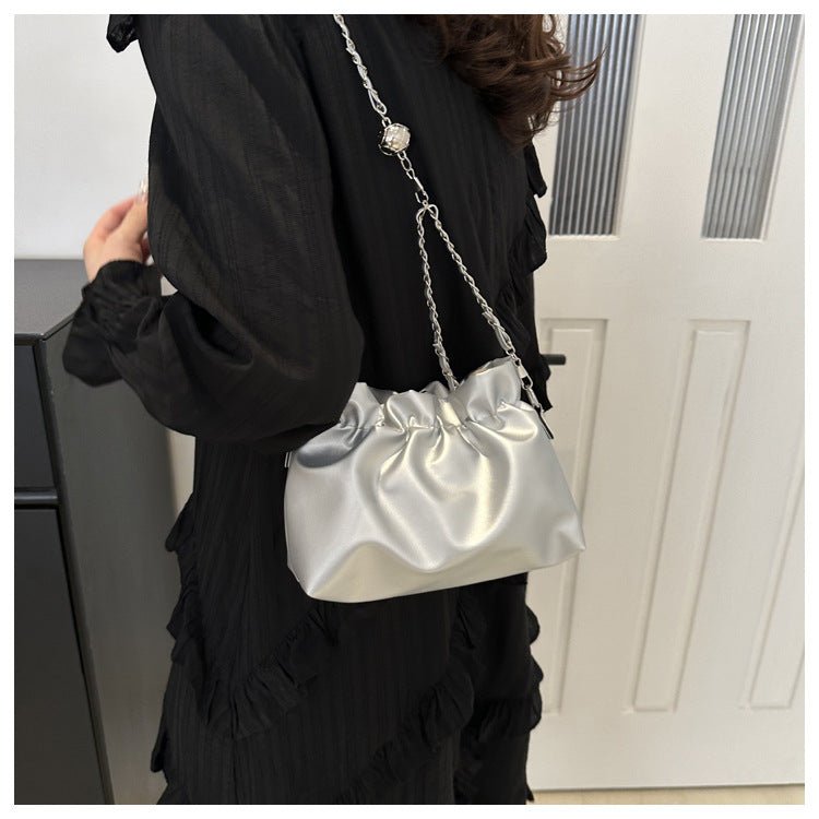Versatile Chain Shoulder Crossbody Pleated Cloud Bag(MAC201)