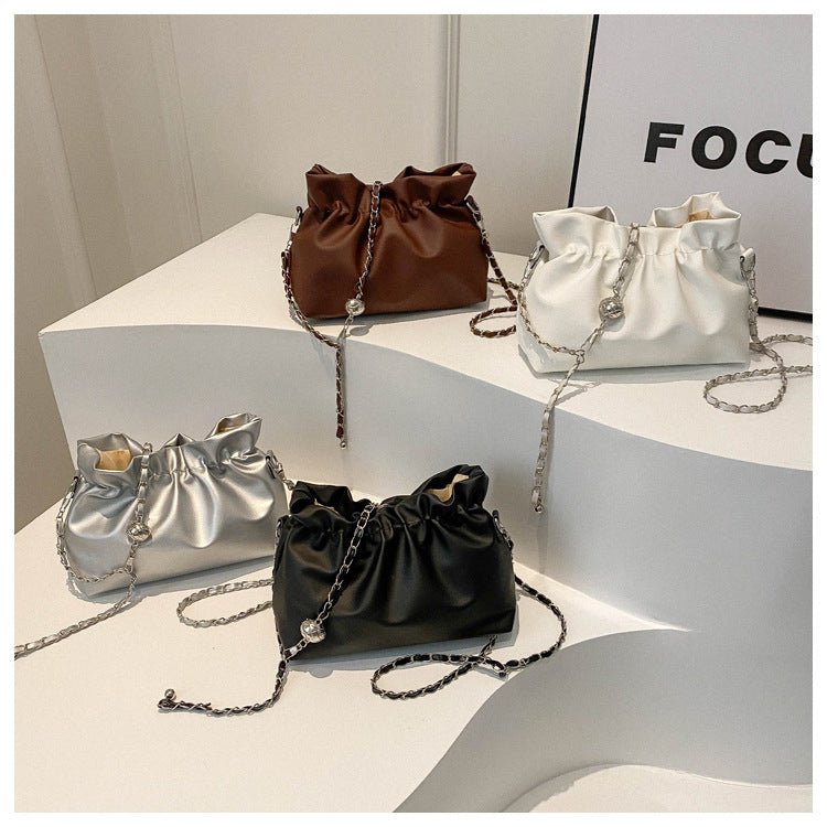 Versatile Chain Shoulder Crossbody Pleated Cloud Bag(MAC201)