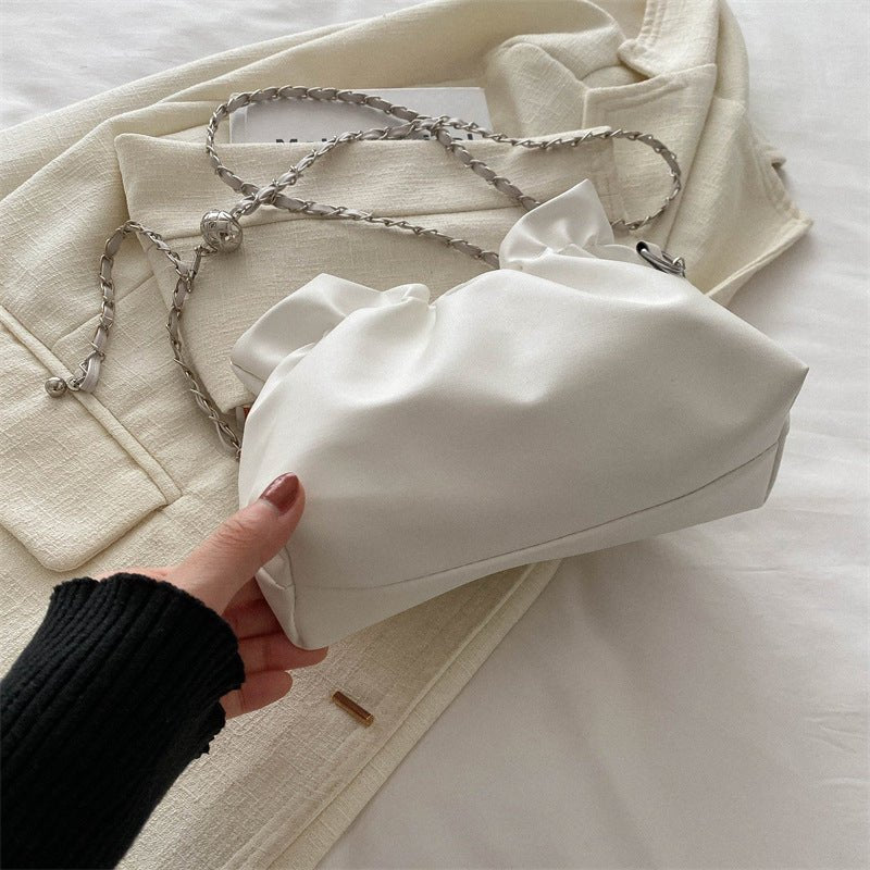Versatile Chain Shoulder Crossbody Pleated Cloud Bag(MAC201)