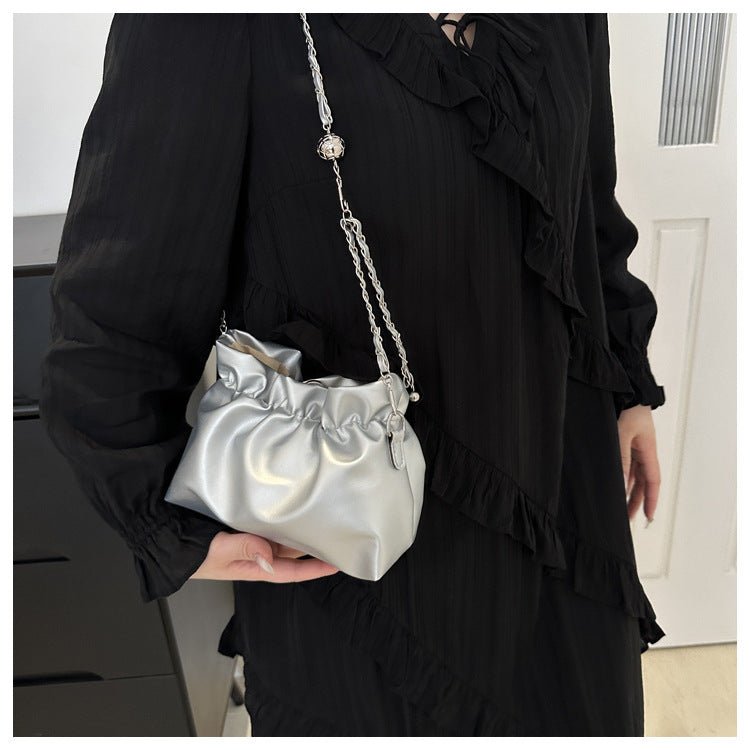 Versatile Chain Shoulder Crossbody Pleated Cloud Bag(MAC201)