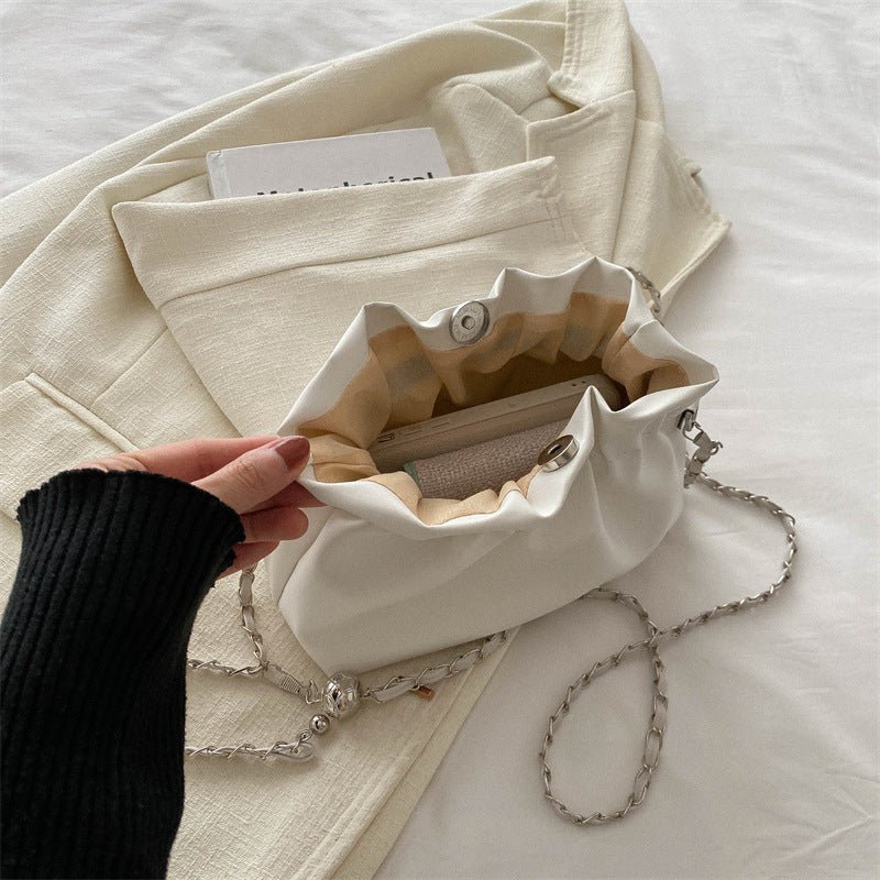 Versatile Chain Shoulder Crossbody Pleated Cloud Bag(MAC201)