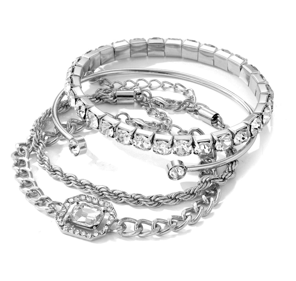 Retro Personalized Twist Bracelet Imitation Gemstone Bracelet(MAC203)