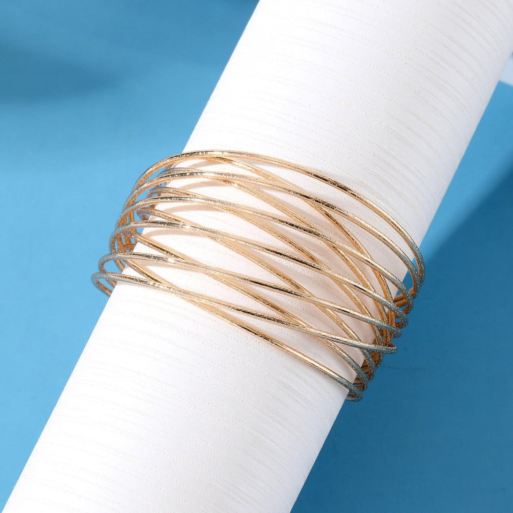 Minimalist Multi-layered Hollow Opening Geometric Bracelet(MAC210)