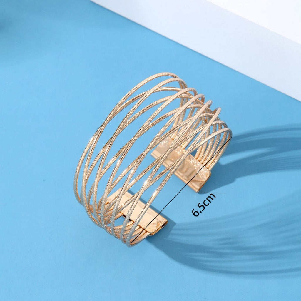 Minimalist Multi-layered Hollow Opening Geometric Bracelet(MAC210)