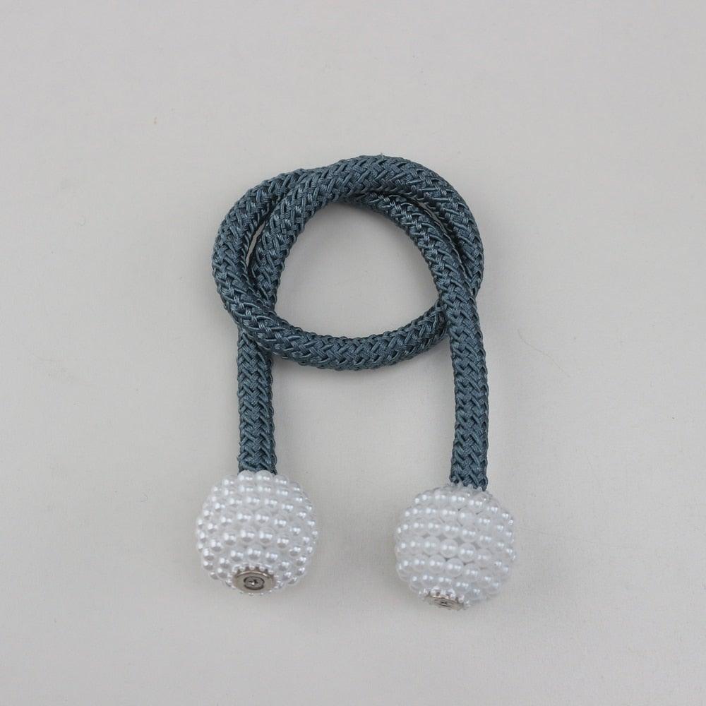 Magnets Curtains Clamps Curtain Holder Pompom Tieback Magnetic Clips Hanging Balls Tie Back Home Decoration Accessories Magnetic Curtain Tiebacks European Style Decorative Curtain Drape Tie With Strong Magnetic For Home And Office Decoration