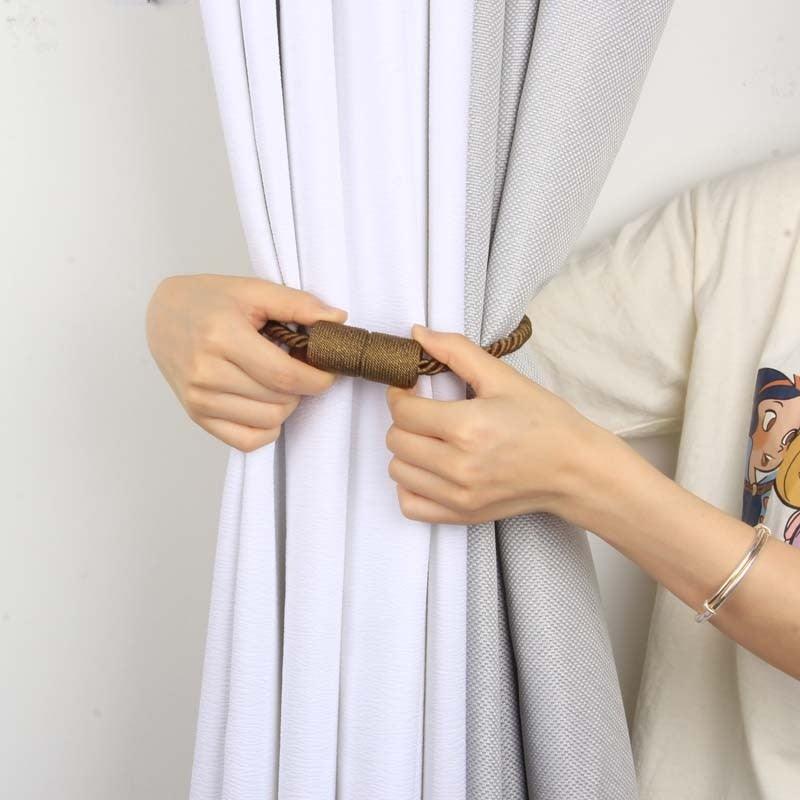 Magnets Curtains Clamps Curtain Holder Tieback Magnetic Clips Hanging Balls Tie Back Home Decoration Accessories Tie Backs Decorative Handmade Rope Holdback Strong Magnetic Holder For Small Thin Sheer Window Treatment 50CM