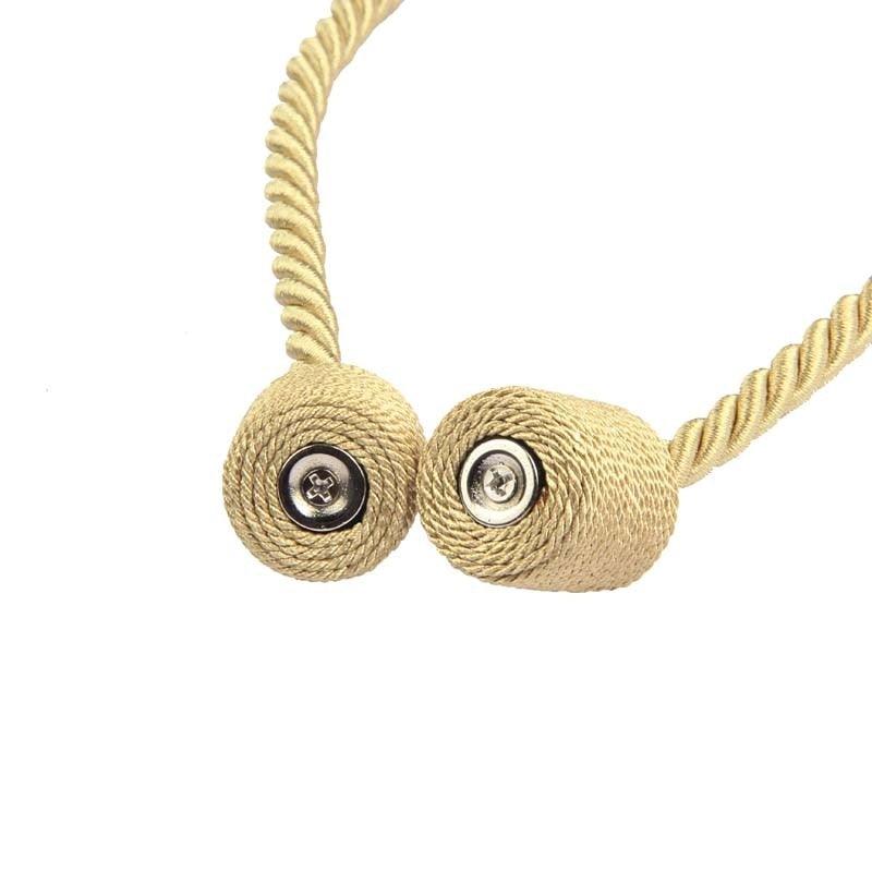Magnets Curtains Clamps Curtain Holder Tieback Magnetic Clips Hanging Balls Tie Back Home Decoration Accessories Tie Backs Decorative Handmade Rope Holdback Strong Magnetic Holder For Small Thin Sheer Window Treatment 50CM