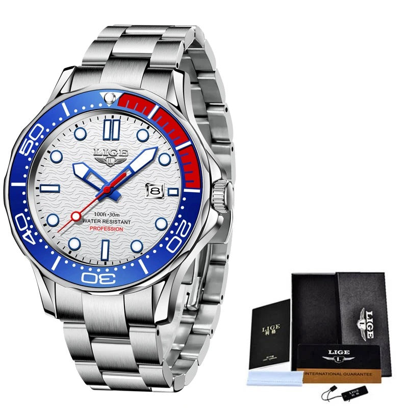 Black Multifunctional Sport Men Watches Luxury Quartz Watches Fashion Chronograph Stylish Elegant Comfortable Watch For Men