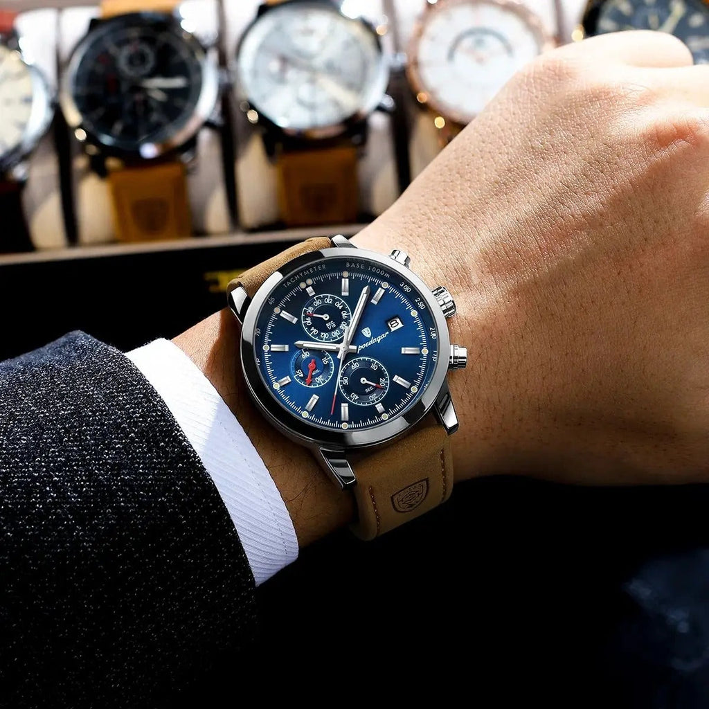 New Top Luxury Mens Watch Quartz Clock Waterproof Classic Automatic Chronograph Military Wrist Watches for Men