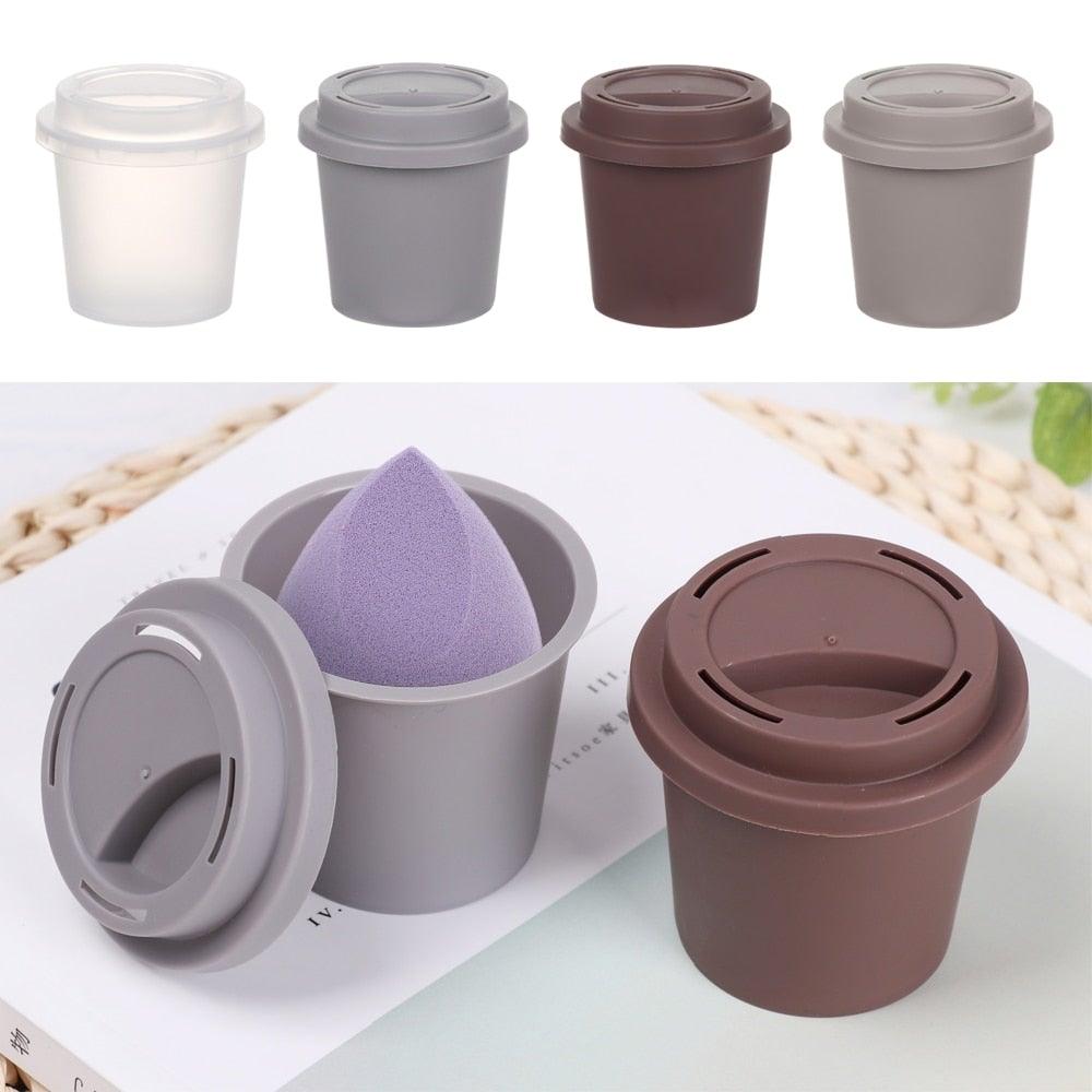 Makeup Sponge Case Capsule Shaped Box Container Makeup Drying Holder Easy Sponge Display Storage Cosmetic Puff Holder Egg Shape Box
