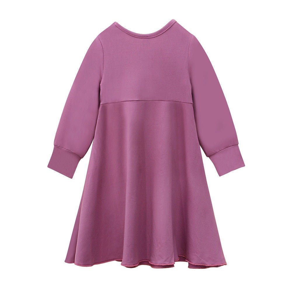 Matching Color Ruffle Abaya 2-Piece Set Kid Abaya(MKG011)