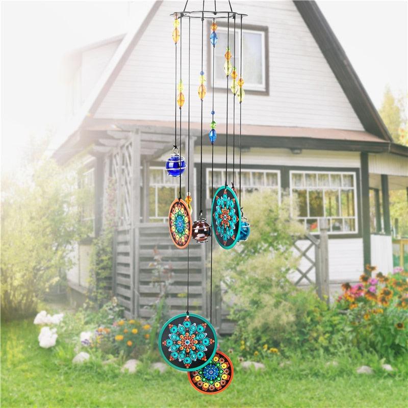 Memorial Wind-chimes Crystal Ball Rainbow Maker Window Sun-catcher Hanging Fengshui Wind Chimes Decoration For Patio Balcony Garden Ornaments Decor For Window Home Garden