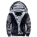 Men's Winter Jacket Camouflage Thick Warm Jackets Hooded Long Sleeve Jacket Man Casual Hoodies Men Winter Sweatshirt Warm Soft Jacket Men's Clothing Heavyweight Jacket Ideal Gift For Friends