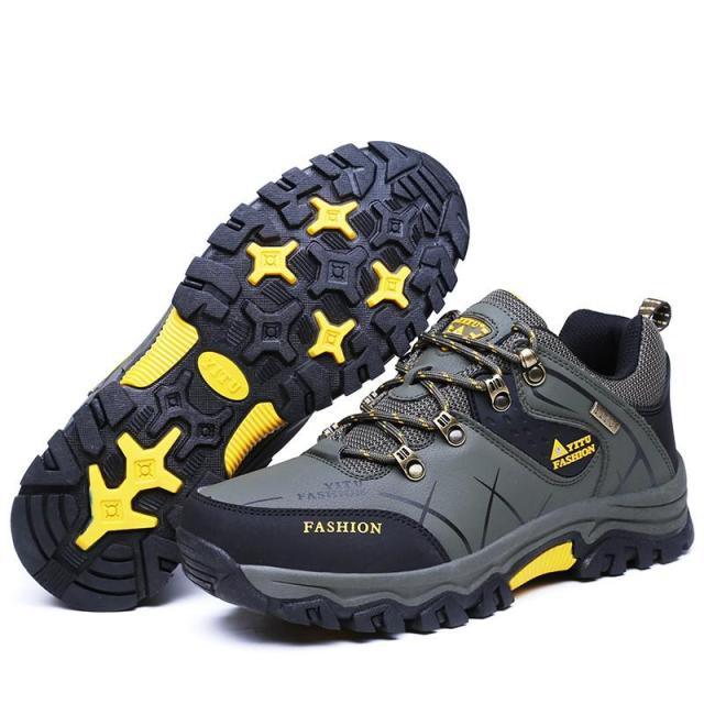 Men's Winter Snow Boots Waterproof Leather Sports Super Warm Men's Boots Outdoor Hiking Boots Work Travel Shoes Trail Climbing Shoes Lace Up Anti-Slip Waterproof Working Outdoor Boots