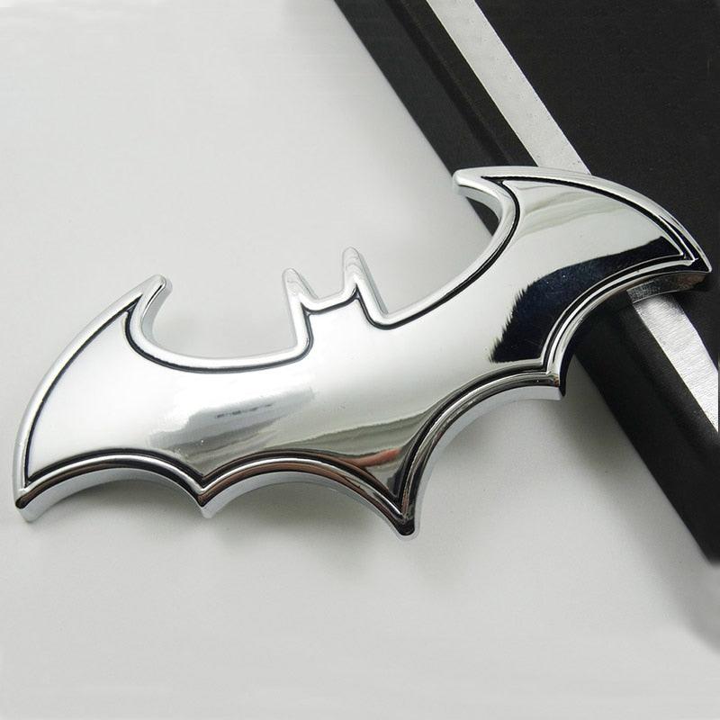 Metal 3D Bat Stickers Fan Emblems Batman 3D Car Badge Auto Car Logo Cartoon Bat Sticker Metal Badge Emblem Tail Decal Motorcycle Car Accessories  Metal Bat Car Emblem Logo Stickers Decal Decorations Bat Action Figures Auto Accessories