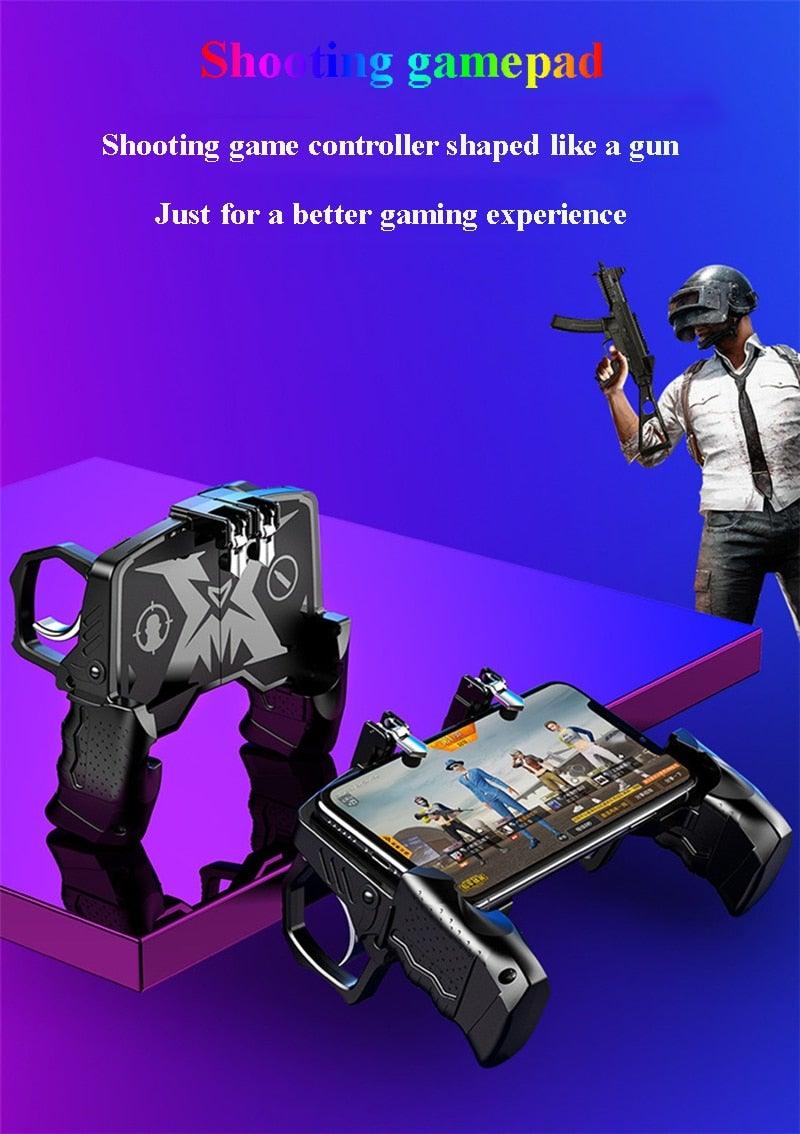 Metal Controller Joystick For Mobile Trigger Gamepad For Android Phone Shooting Game Trigger Fire Buttons Shooter Sensitive Joystick, Gamepad