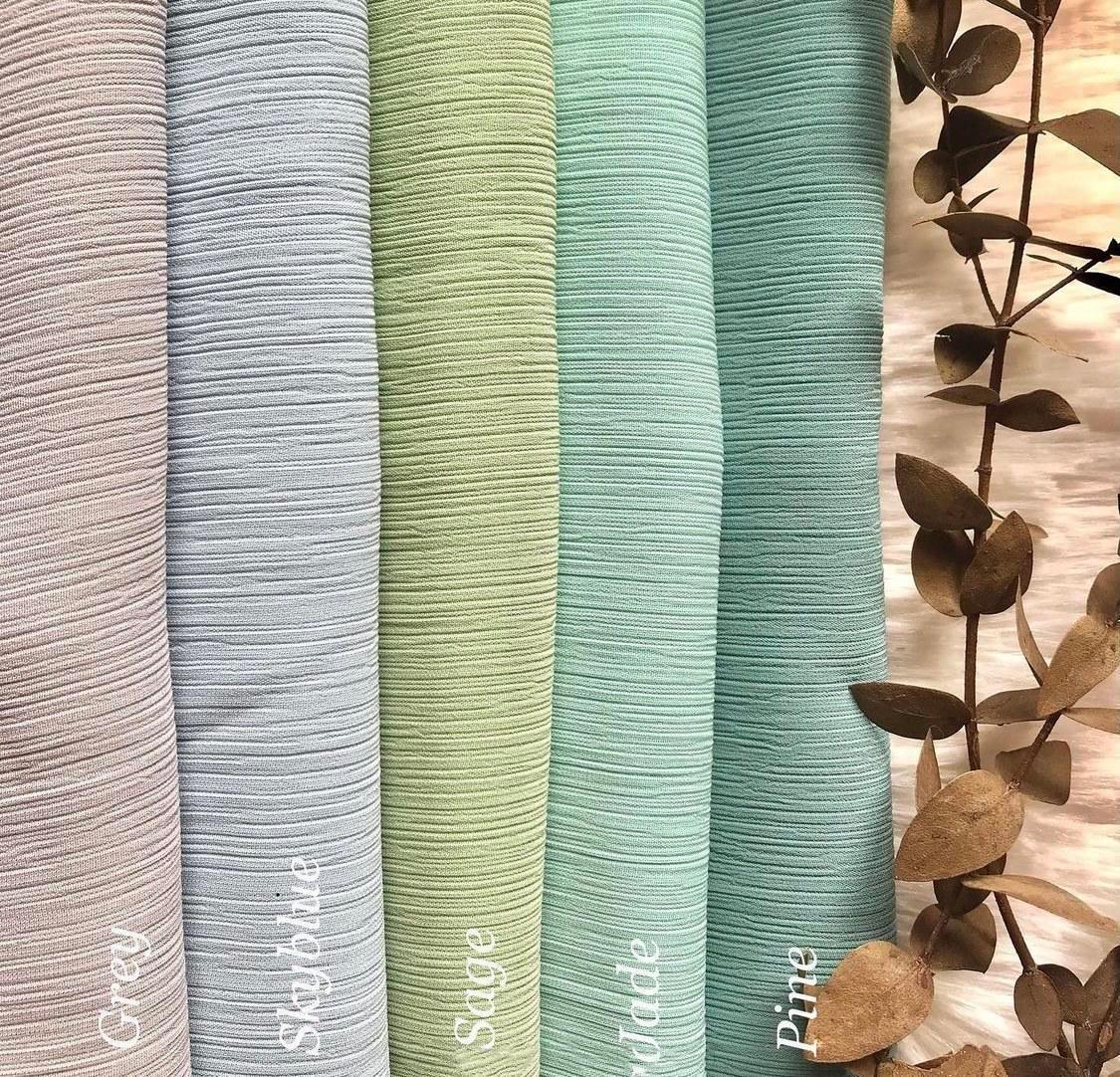 Crepe Scarf Crinkle Chiffon Hijab for Women Shawls Ripple Pleated (MH003)