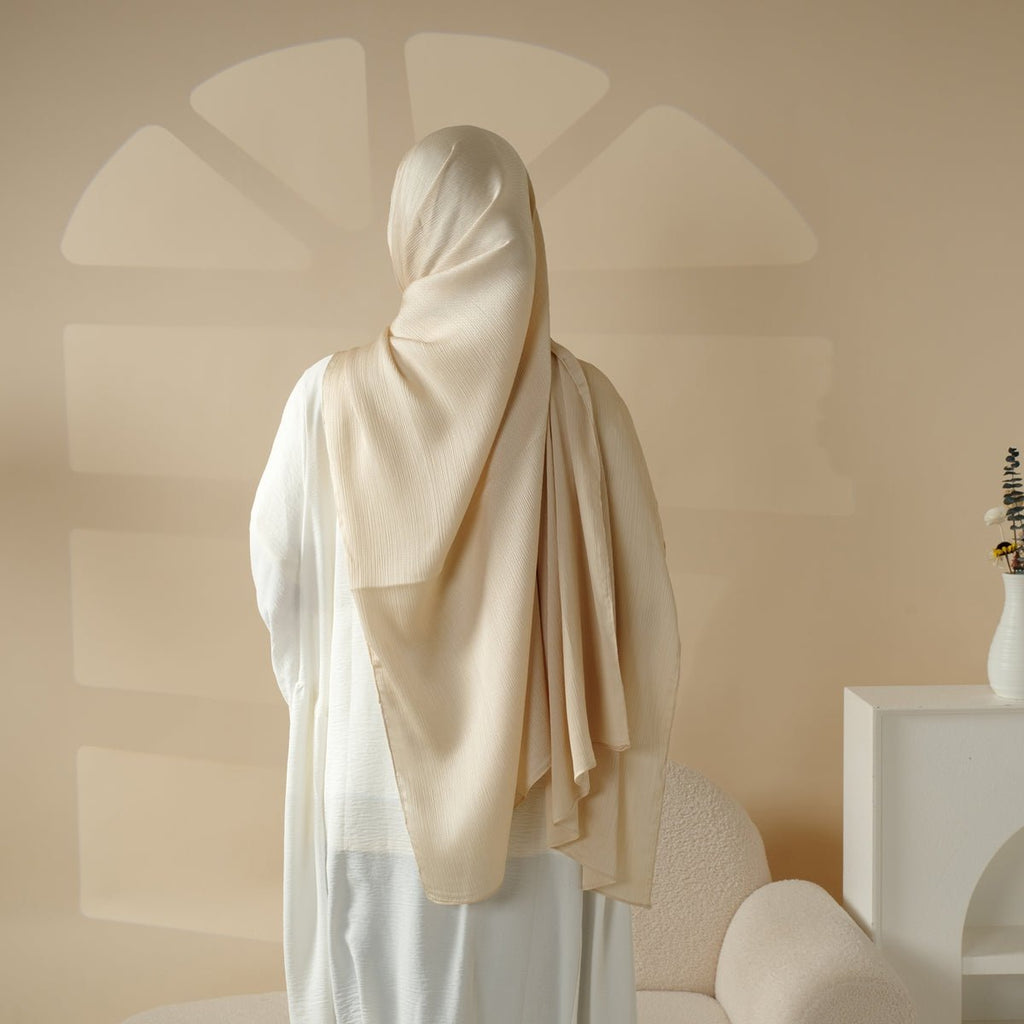 MH013 Textured Satin Star Hijab