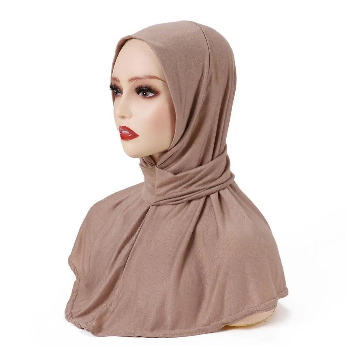 Jersey Instant Hijab Neck-covered Undercap (MH017)